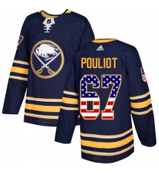 Youth Adidas Buffalo Sabres #67 Benoit Pouliot Authentic Navy Blue USA Flag Fashion NHL Jersey