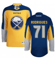 Men's Reebok Buffalo Sabres #71 Evan Rodrigues Authentic Gold New Third NHL Jersey