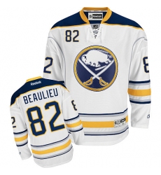 Men's Reebok Buffalo Sabres #82 Nathan Beaulieu Authentic White Away NHL Jersey