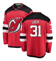 Men's New Jersey Devils #31 Eddie Lack Fanatics Branded Red Home Breakaway NHL Jersey