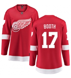 Women's Detroit Red Wings #17 David Booth Fanatics Branded Red Home Breakaway NHL Jersey