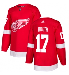 Youth Adidas Detroit Red Wings #17 David Booth Premier Red Home NHL Jersey
