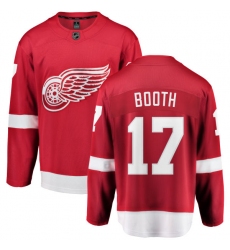 Youth Detroit Red Wings #17 David Booth Fanatics Branded Red Home Breakaway NHL Jersey