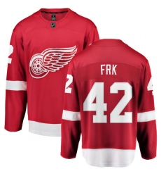 Men's Detroit Red Wings #42 Martin Frk Fanatics Branded Red Home Breakaway NHL Jersey