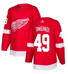 Men's Adidas Detroit Red Wings #49 Eric Tangradi Authentic Red Home NHL Jersey
