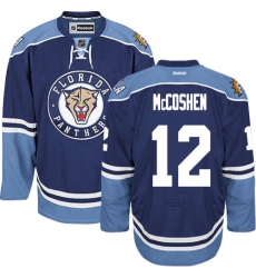 Men's Reebok Florida Panthers #12 Ian McCoshen Premier Navy Blue Third NHL Jersey