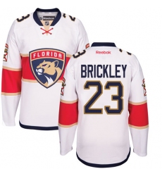 Youth Reebok Florida Panthers #23 Connor Brickley Authentic White Away NHL Jersey