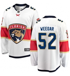 Men's Florida Panthers #52 MacKenzie Weegar Fanatics Branded White Away Breakaway NHL Jersey