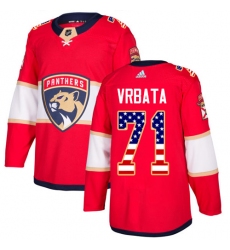 Youth Adidas Florida Panthers #71 Radim Vrbata Authentic Red USA Flag Fashion NHL Jersey