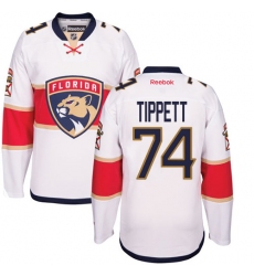Women's Reebok Florida Panthers #74 Owen Tippett Authentic White Away NHL Jersey