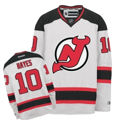 Youth Reebok New Jersey Devils #10 Jimmy Hayes Authentic White Away NHL Jersey