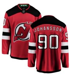 Men's New Jersey Devils #90 Marcus Johansson Fanatics Branded Red Home Breakaway NHL Jersey