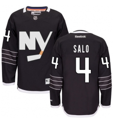 Youth Reebok New York Islanders #4 Robin Salo Premier Black Third NHL Jersey