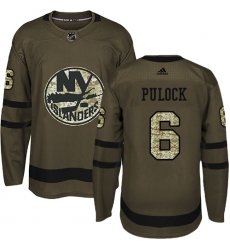 Youth Adidas New York Islanders #6 Ryan Pulock Premier Green Salute to Service NHL Jersey