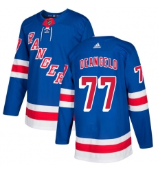 Youth Adidas New York Rangers #77 Anthony DeAngelo Authentic Royal Blue Home NHL Jersey