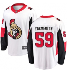 Men's Ottawa Senators #59 Alex Formenton Fanatics Branded White Away Breakaway NHL Jersey