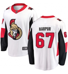 Men's Ottawa Senators #67 Ben Harpur Fanatics Branded White Away Breakaway NHL Jersey