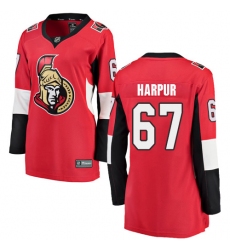 Women's Ottawa Senators #67 Ben Harpur Fanatics Branded Red Home Breakaway NHL Jersey