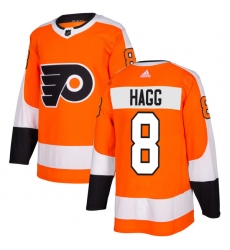 Men's Adidas Philadelphia Flyers #8 Robert Hagg Premier Orange Home NHL Jersey