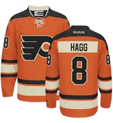 Men's Reebok Philadelphia Flyers #8 Robert Hagg Premier Orange New Third NHL Jersey
