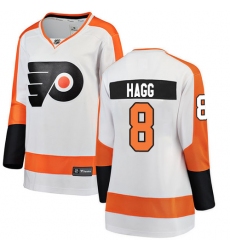 Women's Philadelphia Flyers #8 Robert Hagg Fanatics Branded White Away Breakaway NHL Jersey