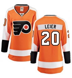 Women's Philadelphia Flyers #20 Taylor Leier Fanatics Branded Orange Home Breakaway NHL Jersey