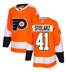 Youth Adidas Philadelphia Flyers #41 Anthony Stolarz Authentic Orange Home NHL Jersey