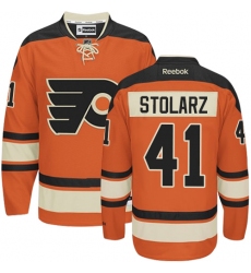 Youth Reebok Philadelphia Flyers #41 Anthony Stolarz Premier Orange New Third NHL Jersey