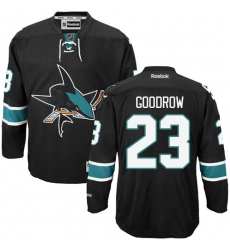 Men's Reebok San Jose Sharks #23 Barclay Goodrow Authentic Black Third NHL Jersey