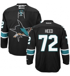 Men's Reebok San Jose Sharks #72 Tim Heed Premier Black Third NHL Jersey