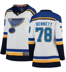 Women's St. Louis Blues #78 Beau Bennett Fanatics Branded White Away Breakaway NHL Jersey