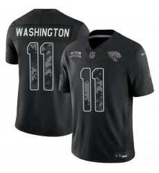 Men's Jacksonville Jaguars #11 Parker Washington Black F.U.S.E. 2026 Salute to Service Limited Football Stitched Jersey