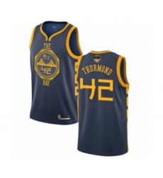 Women's Golden State Warriors #42 Nate Thurmond Swingman Navy Blue Basketball 2019 Basketball Finals Bound Jersey - City Edition