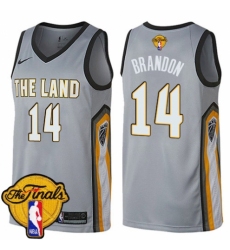 Youth Nike Cleveland Cavaliers #14 Terrell Brandon Swingman Gray 2018 NBA Finals Bound NBA Jersey - City Edition