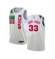 Women's Nike Milwaukee Bucks #33 Kareem Abdul-Jabbar White Swingman Jersey - Earned Edition