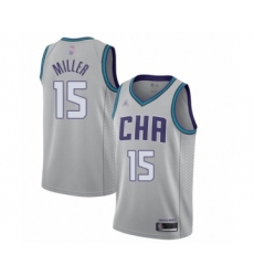 Men's Jordan Charlotte Hornets #15 Percy Miller Swingman Gray Basketball Jersey - 2019 20 City Edition