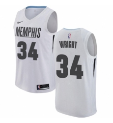 Youth Nike Memphis Grizzlies #34 Brandan Wright Swingman White NBA Jersey - City Edition