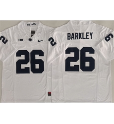 Men's Penn State Nittany Lions #26 Saquon Barkley White 2024 F.U.S.E. Stitched Jersey