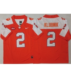 Men's Clemson Tigers #2 Cade Klubnik Orange White F.U.S.E. Stitched Football Jersey