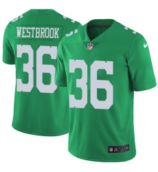 Men's Nike Philadelphia Eagles #36 Brian Westbrook Limited Green Rush Vapor Untouchable NFL Jersey