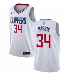 Men's Nike Los Angeles Clippers #34 Tobias Harris Authentic White NBA Jersey - Association Edition