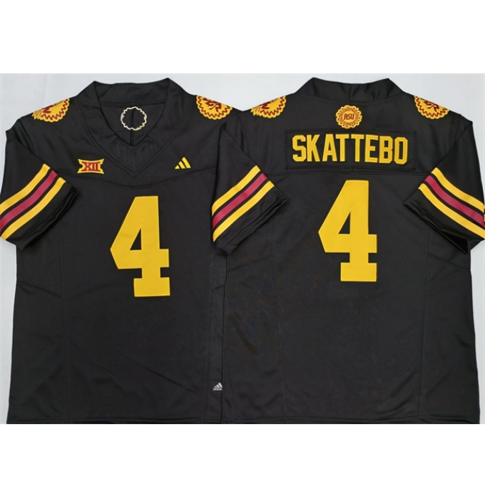 Men's Arizona State Sun Devils #4 Cam Skattebo Black 2025 F.U.S.E. Vapor Limited Stitched Jersey