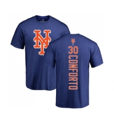 MLB Nike New York Mets #30 Michael Conforto Royal Blue Backer T-Shirt