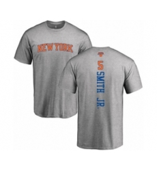 Basketball New York Knicks #5 Dennis Smith Jr. Orange One Color Backer T-Shirt