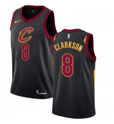 Youth Nike Cleveland Cavaliers #8 Jordan Clarkson Authentic Black NBA Jersey Statement Edition