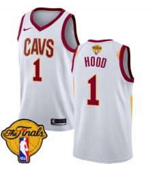 Women's Nike Cleveland Cavaliers #1 Rodney Hood Authentic White 2018 NBA Finals Bound NBA Jersey - Association Edition