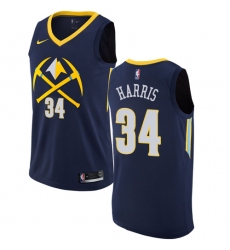 Men's Nike Denver Nuggets #34 Devin Harris Authentic Navy Blue NBA Jersey - City Edition