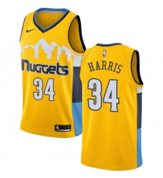 Women's Nike Denver Nuggets #34 Devin Harris Authentic Gold Alternate NBA Jersey Statement Edition