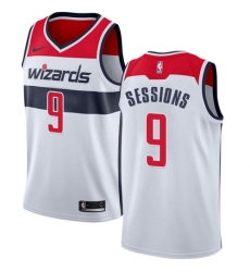 Men's Nike Washington Wizards #9 Ramon Sessions Authentic White NBA Jersey - Association Edition