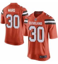 Men's Nike Cleveland Browns #30 Denzel Ward Game Orange Alternate NFL Jersey